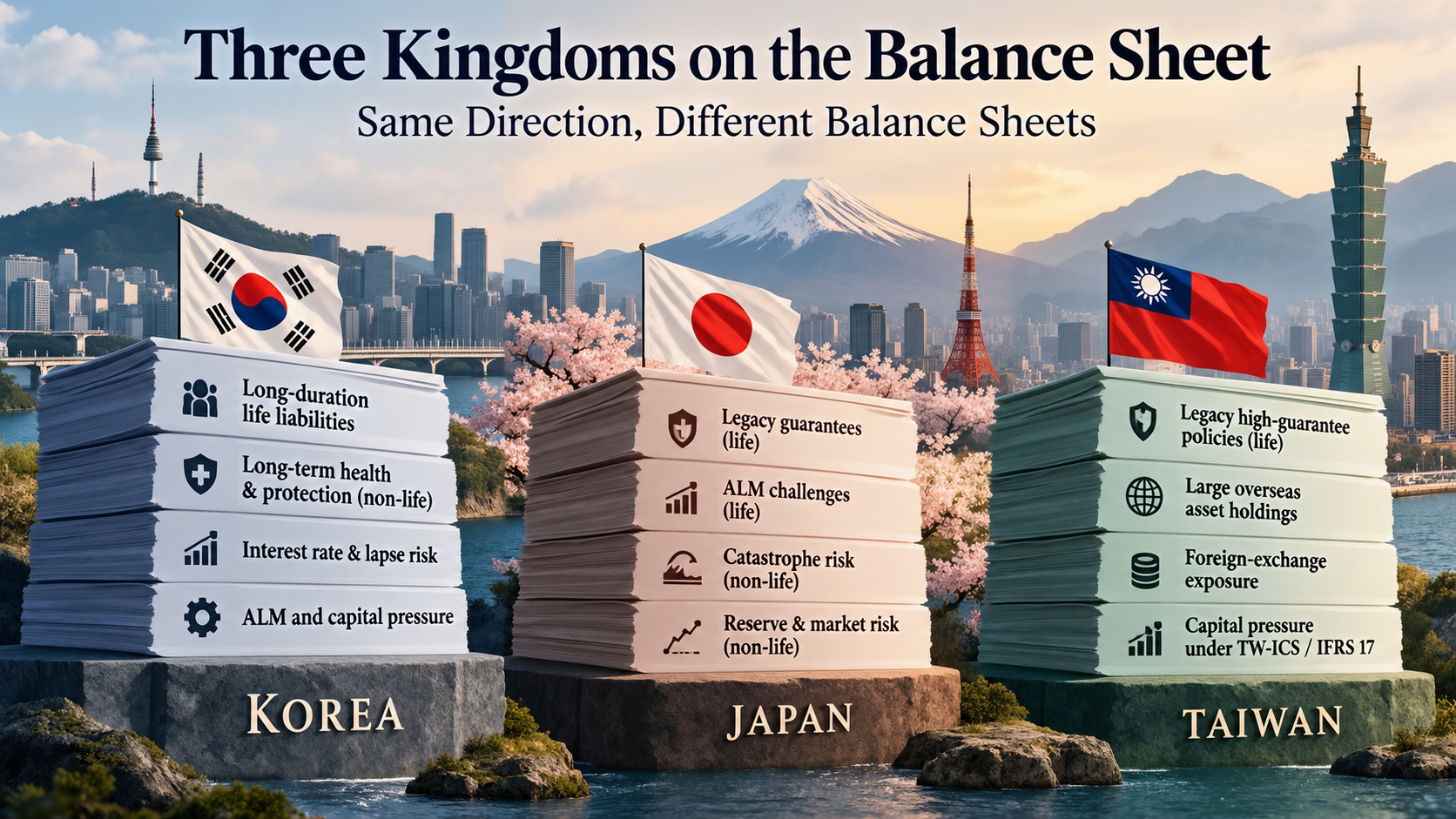 Korea Japan Taiwan insurance balance-sheet pressures